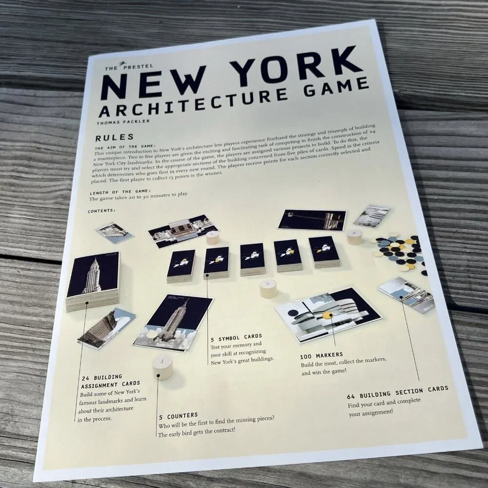 The Prestel New York Architecture Game Explore NY Legendary Landmarks COMPLETE